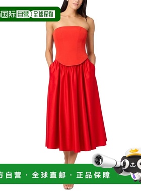 自营Toccin Melody Corset Midi Dress - red 美国奥莱直发