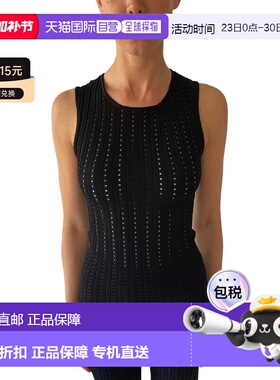 自营Adam Lippes Black Pointelle Knit Shell - black 美国奥莱