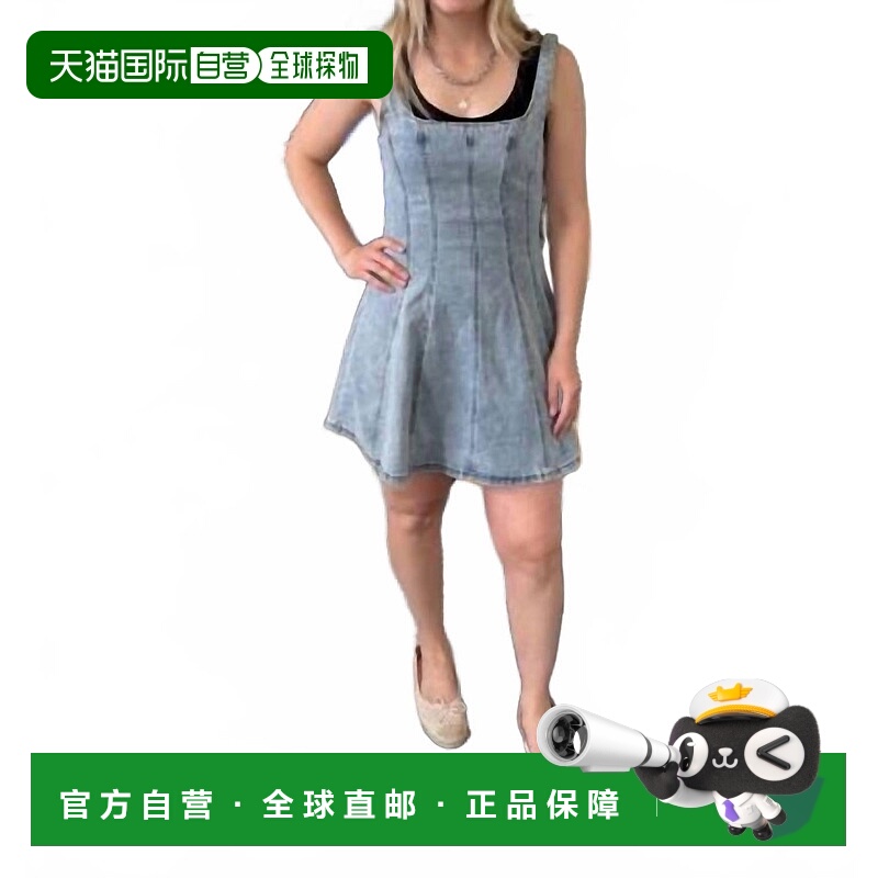 自营rd styleShort Denim Dress In Blue - blue 美国奥莱直发