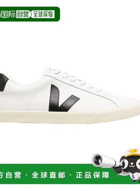 自营 VEJA Esplar 皮革材质 徽标 低帮休闲运动板鞋 黑白 男女同#