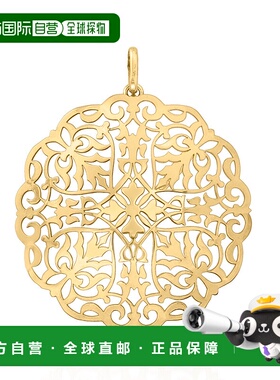 自营 Ross-Simons 意大利 14 克拉黄金花丝奖章吊坠 美国奥莱直发