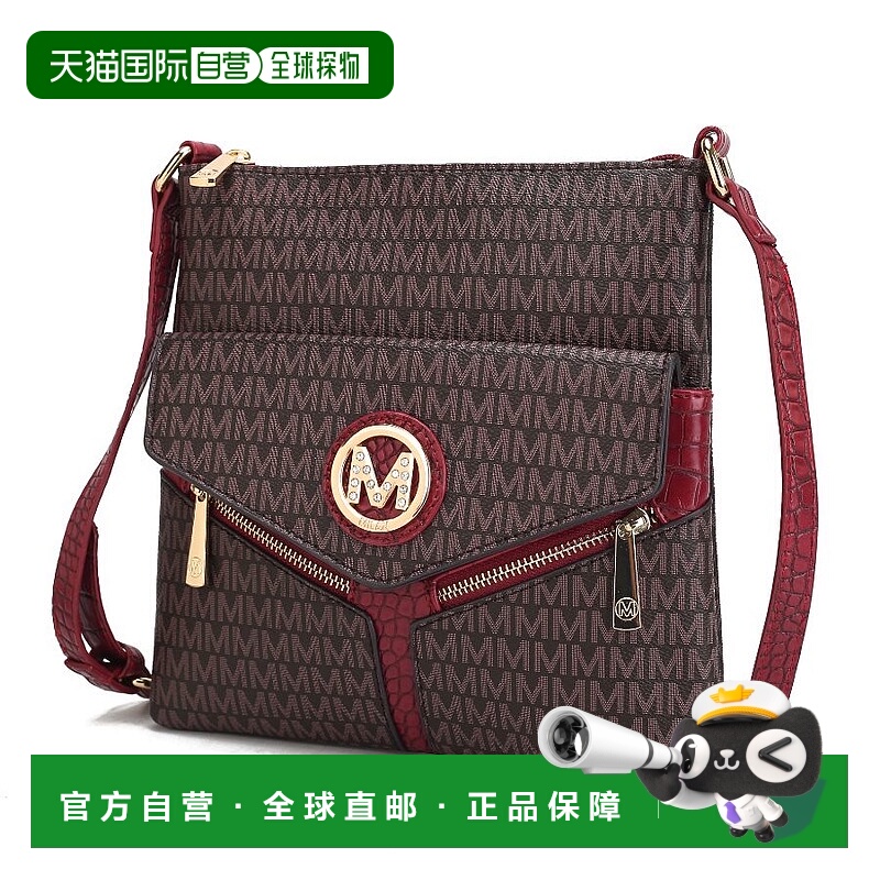 自营mia k collectionTania 纯素皮革斜挎包 - 红色 美国奥莱直发