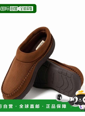 自营Dearfoams Men's Thompson Moccasin Toe Clog House Shoe Sl