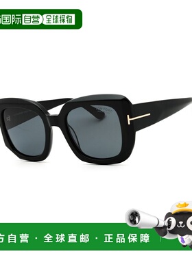 自营Tom Ford Women's Carla 52mm Polarized Sunglasses - black