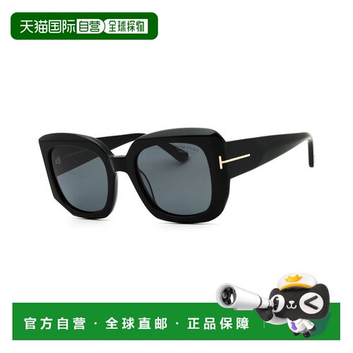 自营Tom Ford Women's Carla 52mm Polarized Sunglasses - black