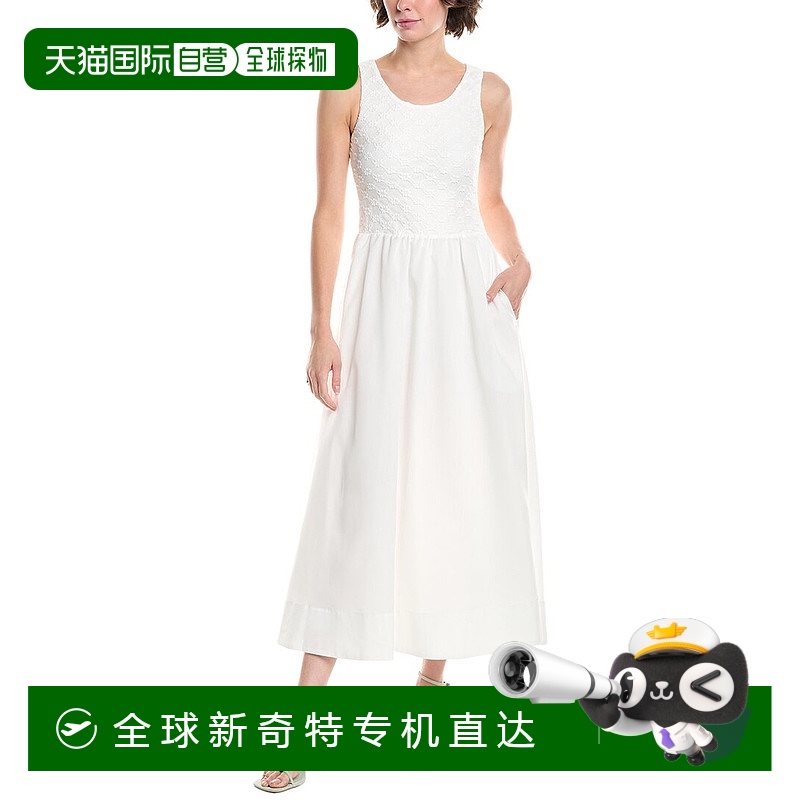 自营 bardot芭铎Bryony蕾丝府绸迷笛连衣裙-白色 【美国奥莱】直