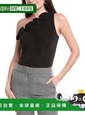 自营 endless rose无尽玫瑰玫瑰单肩连体衣-黑色 美国奥莱直发