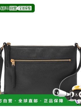 自营Fossil Women's Fiona Leather Crossbody - black 美国奥莱