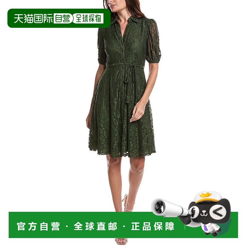 自营Nanette Nanette Lepore蕾丝迷笛连衣裙-绿色 美国奥莱直发