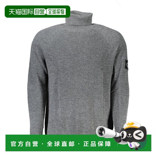 自营Calvin Klein Wool Mens Men's Sweater - gray 美国奥莱直发