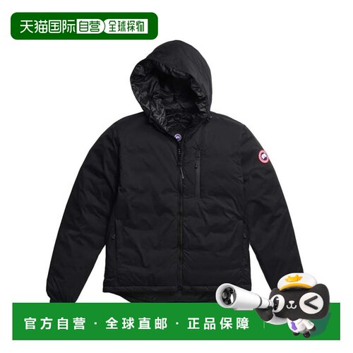 自营canada gooseLodge加厚涤纶连帽夹克-黑色 美国奥莱直发