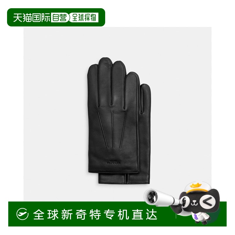1h可退 美国直邮Coach蔻驰 皮手套 黑色
