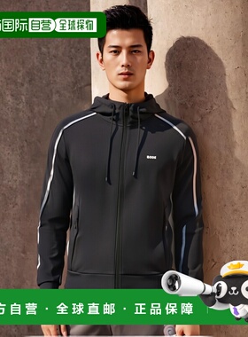自营 Hugo Boss Men's Saggy 1 Full Zip Sweatshirt, Blue - blu
