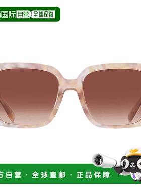 自营Coach Brown Gradient Square Ladies Sunglasses HC8424U 58