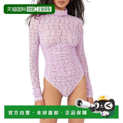 自营Free People Orchid Ice Lace Bodysuit - Small - orchid ic