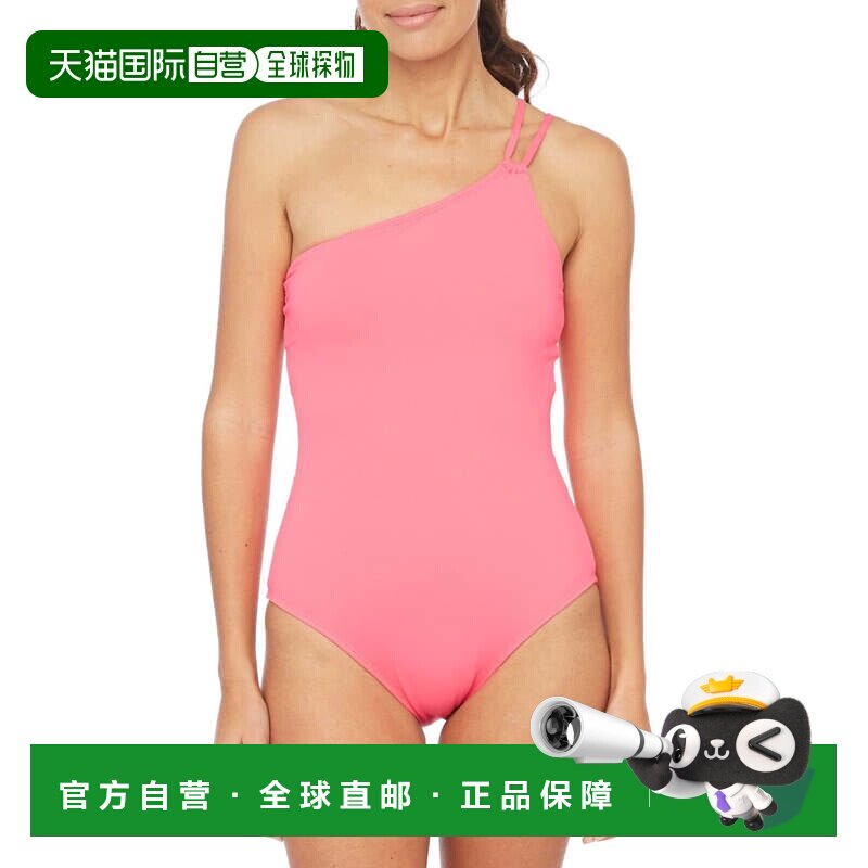 自营La Blanca Island泳装女粉色弹力单肩连体JZZ479-粉色 美国奥
