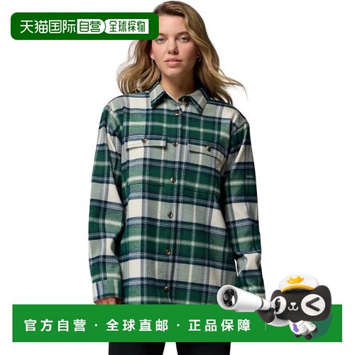 自营Columbia Blue Point Creek衬衫夹克女士Forest Buffalo Chec