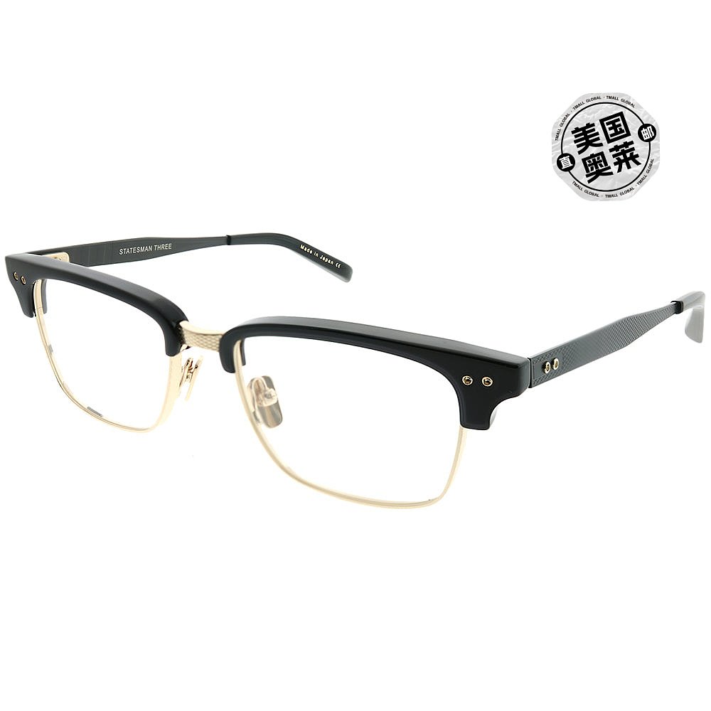 自营Dita Statesman Three DRX-2064-B-BLK-GLD-55 Unisex Rectan