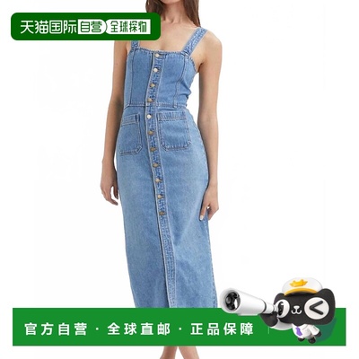自营rolla'sSailor Denim Midi Dress In Azure - azure 美国奥莱