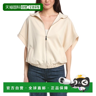 自营Joseph Ribkoff Short Sleeve Dolman Zip Jacket - white 美