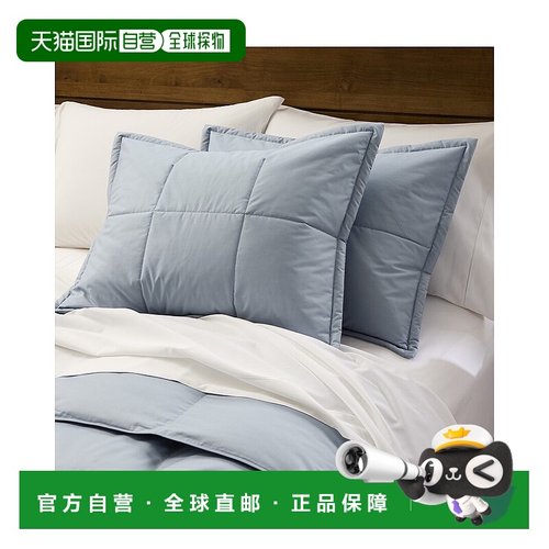 自营Cuddledown Chroma Quilted Sham - Standard - blue 美国奥