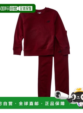 自营New Balance 2pc Fleece Pullover & Jogger Set - red 美国