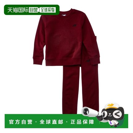 自营New Balance 2pc Fleece Pullover & Jogger Set - red 美国