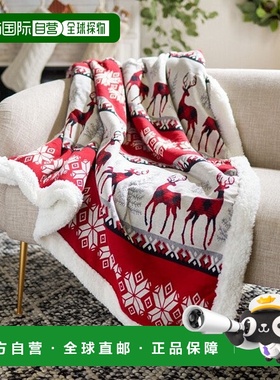 自营 safaviehPrancer 夏尔巴人休闲毯 - 红色 美国奥莱直发