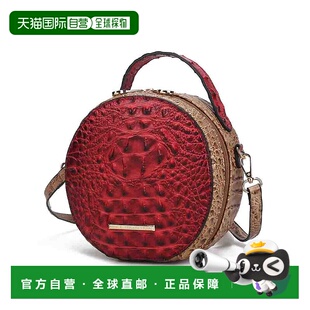 自营 mia k collectionYnnari Women Crossbody Croc-Embossed Ro