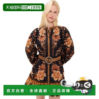 自营FARM Rio Women's Majestic Garden Black Mini Dress - maje