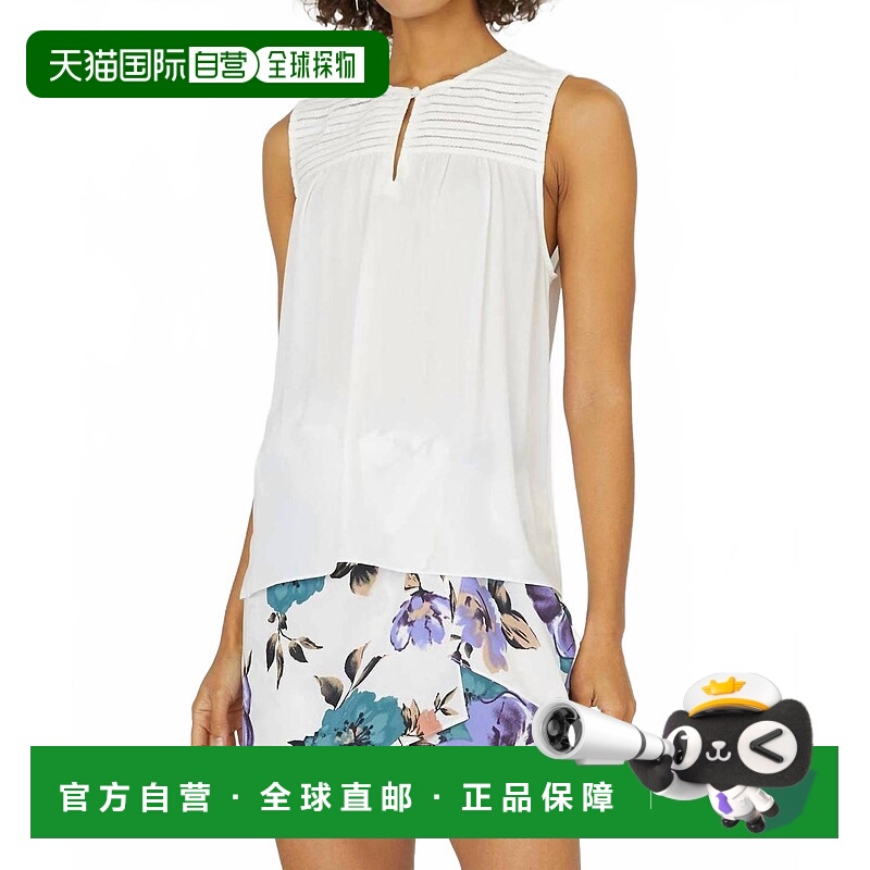 自营current airTina Yoke白色细节背心 美国奥莱直发