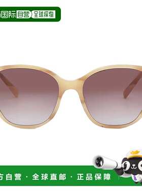 自营Longchamp Brown Gradient Square Ladies Sunglasses LO660S