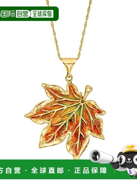 自营Ross-Simons Italian Multicolored Enamel Maple Leaf Penda