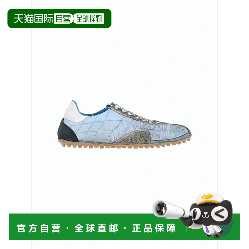 自营maison margiela绗缝低帮运动鞋,带绒面革覆面和橡胶鞋底-白