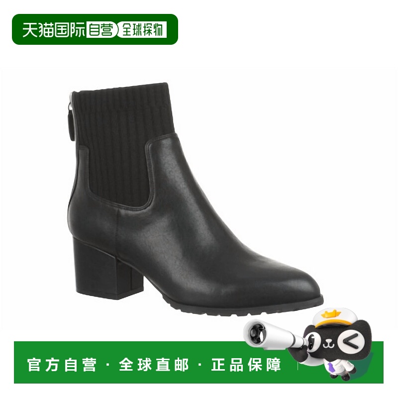 自营vionic女式巴斯托高跟踝靴，黑色 美国奥莱直发