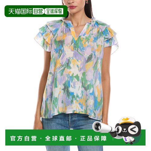 自营Nanette Nanette Lepore Tiered Sleeve Blouse - red 美国奥