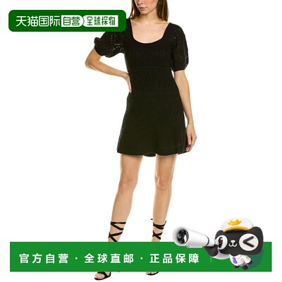 自营Saltwater Luxe Pointelle Sweaterdress - black 美国奥莱直