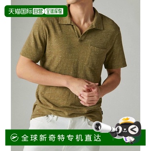 衫 约翰尼领 Polo 美国 橄榄色 lucky 自营 brand橄榄色亚麻短袖