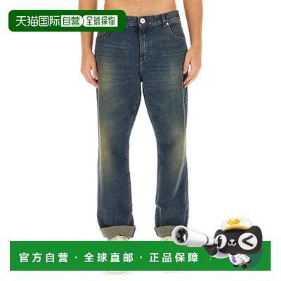 香港直邮Balmain 牛仔裤直筒裤 BH0MI044_DD936KD