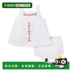 白色 jackJanie和Jack刺绣花朵搭配套装 美国奥莱 and 自营janie