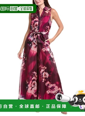 自营 Julia Jordan透明硬纱连体衣-紫色 美国奥莱直发