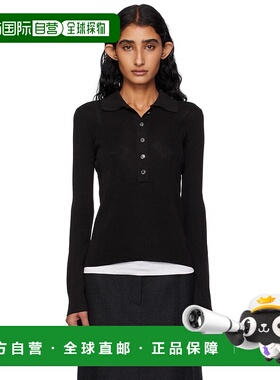 1h可退 香港直邮潮奢 A.P.C. 女士 黑色 Mila Polo 衫 VIAMDF2343