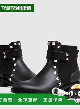 自营 belle & bloomCity Lights皮革脚踝靴-黑色 美国奥莱直发