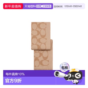 Coach蔻驰羊绒毛围巾秋冬老花印花保暖舒适经典百搭