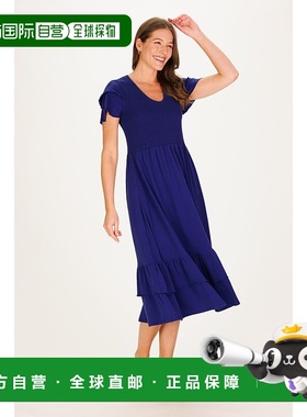 自营duffield lane皇家海军的Mattie连衣裙-海军蓝 美国奥莱直发