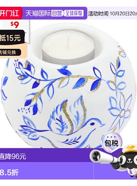 自营VIETRI Illuminare Birds Votive - blue 美国奥莱直发居家