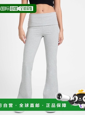 自营 guessVeronica Foldover喇叭裤-浅麻灰色 美国奥莱直发