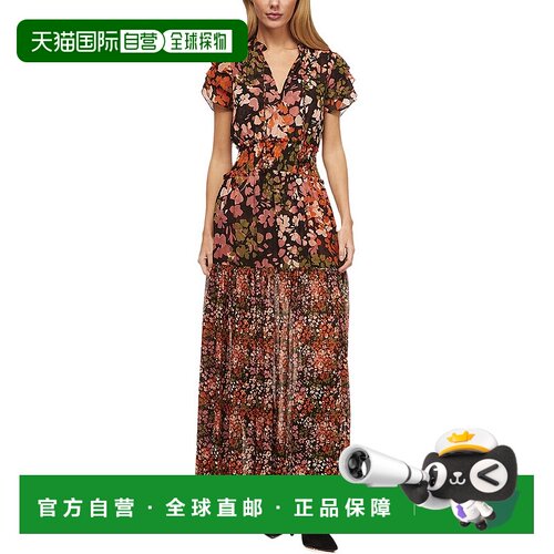 自营MISA Los Angeles Maribar Maxi Dress - brown 美国奥莱直发