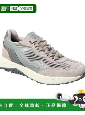 自营Hugo Boss Kane皮革运动鞋-米色 美国奥莱直发