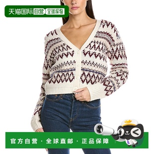 白色 bone碎骨柳岛羊毛开衫 美国奥莱直发 自营rag